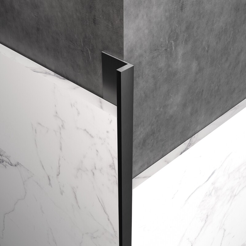 Patron Penthouse SIDE STRIP TILES ANTICOLLISION PROTECTION STRIP CLOSING WRAPPING EDGE WALL GUARD ANGLE BLACK PROTECTIVE WALL CORNER SEAL EDGE PRESS STRIP ALUMINUM ALLOY