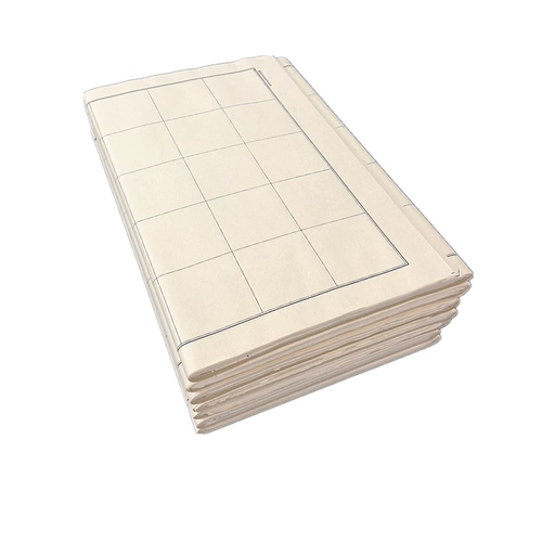 Семь -точка приготовленная зеленая бамбуковая каллиграфия Специальная бумага Специальная бумага Небольшая бумага для бумаги щетки практическая бумага, японский класс, квадратная сетка сетка Чакледон, знак, написание кисти