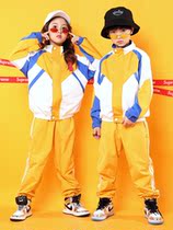  Childrens hip-hop suit Boys hip-hop Korean version Girls jazz dance Childrens hiphop drum set performance clothing trend