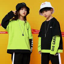  Childrens hip-hop suit hiphop Boys hip-hop clothing drum set performance suit Girls jazz dance trend sweater