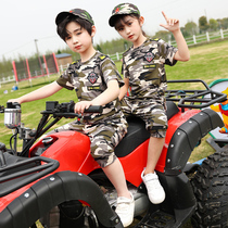 Childrens camouflak suit Summer kindergarten Performance in short sleeves Two sets of primary school childrens military training camp costumes