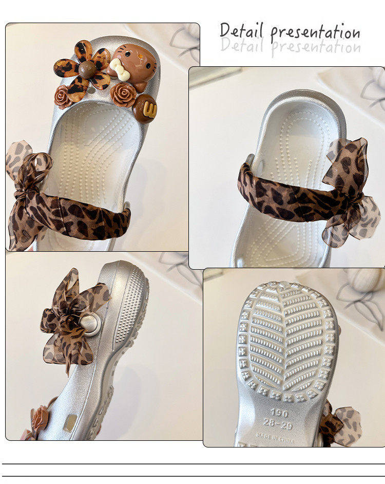 Official Brand Girls' Clogs Kt Cat 2026 Summer Children's Ballet Shoes Girls' Sandals Soft-Soled Beach Shoes — 7