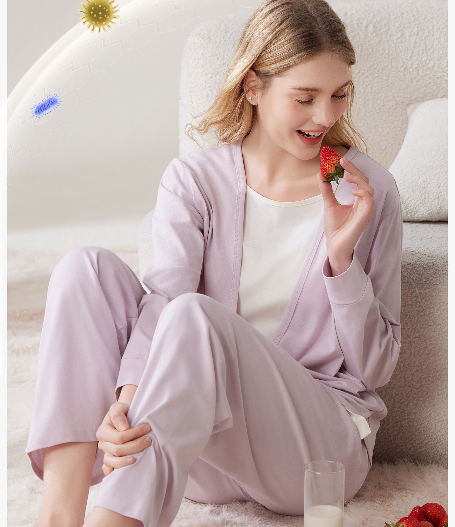 芬也月子服秋冬纯棉透气可哺乳上衣孕妇产后喂奶哺乳衣外出家居服 — 14