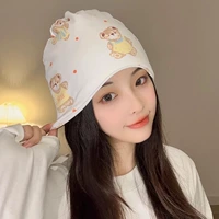 [Four Seasons Double Cotton Cotton Cloth Round Hat] Coco Bear