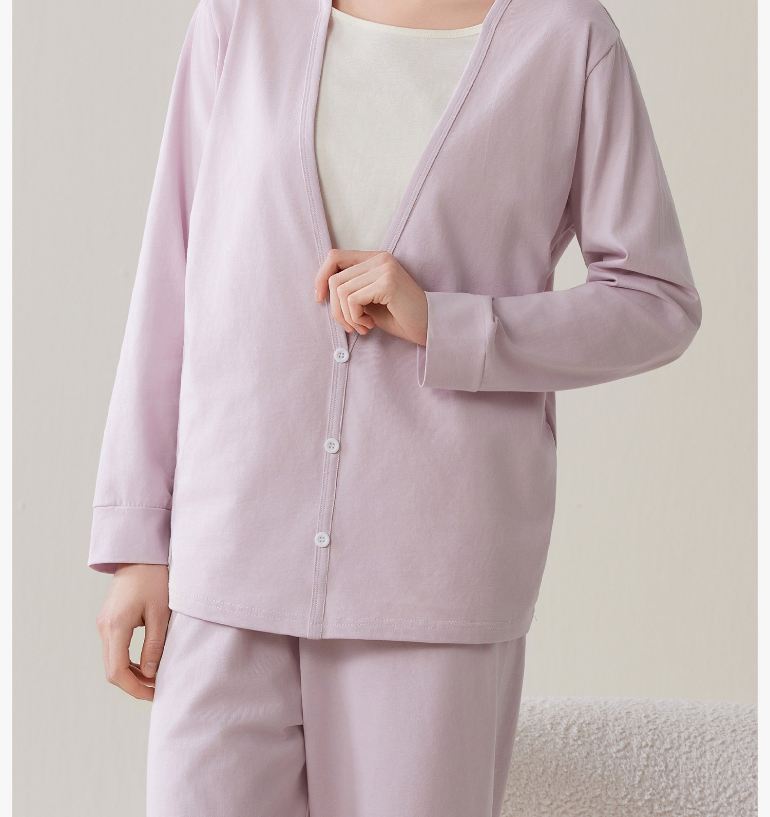 芬也月子服秋冬纯棉透气可哺乳上衣孕妇产后喂奶哺乳衣外出家居服 — 25
