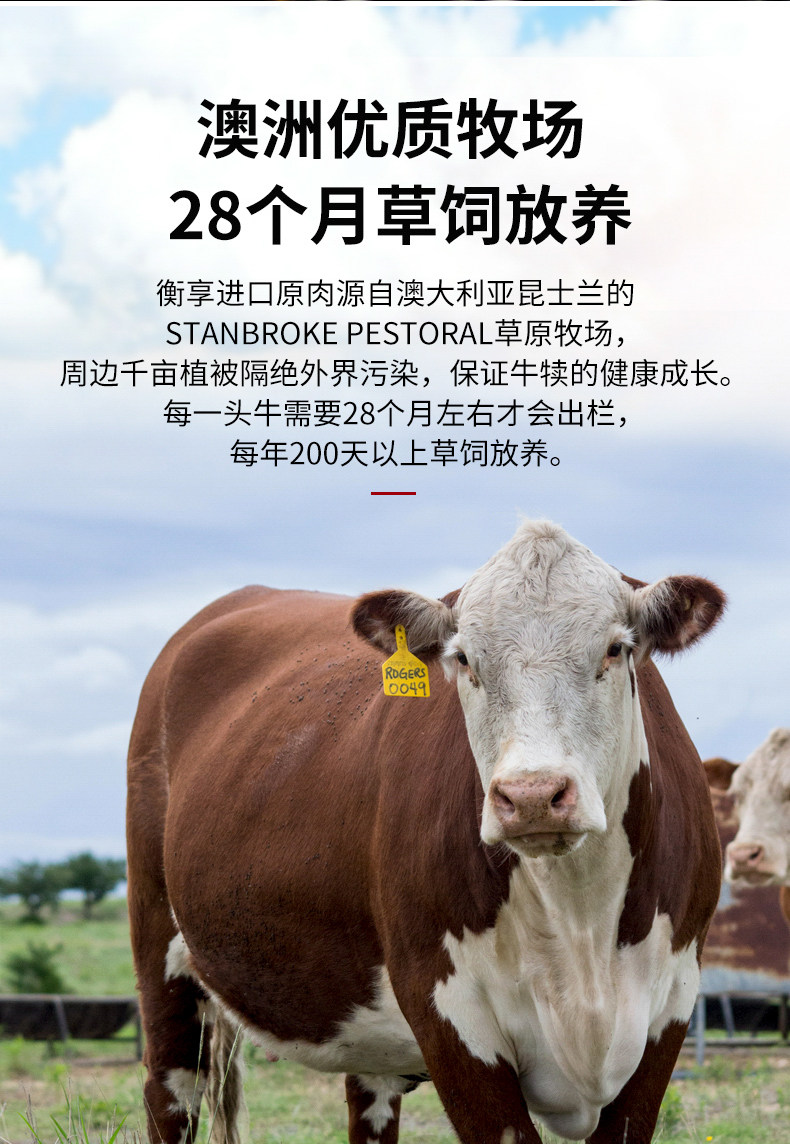 衡享 澳洲整切牛排 100g*10片 新店特惠 图5