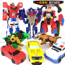  Deformed robot Optimus fit King Kong toy 5 seconds to become a dinosaur car hand-made 6 boys big puzzle wasp
