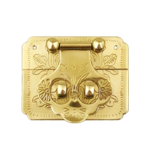 Chinese mahogany jewelry box pure brass box buckle kit retro small wooden box copper hinge camphor wood box calligraphy and painting storage box