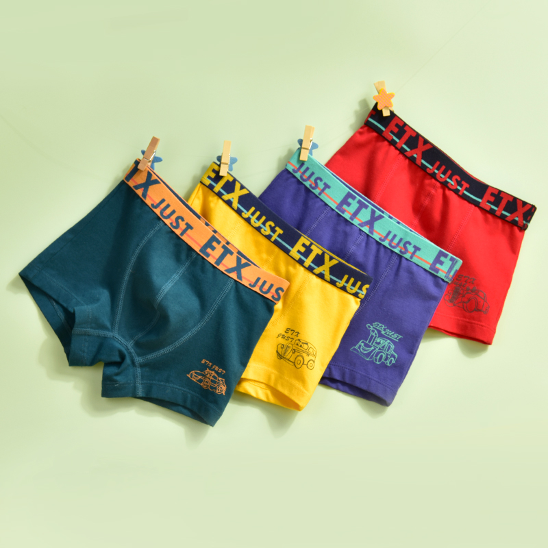 Children's boys underwear cotton boxers 12 years old 15 middle school children children's shorts this year red boxer pants 13