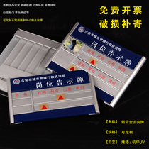 Going card Aluminum alloy profile Office staff position replaceable staff signboard Floor distribution index signboard Hospital-oriented department card House card Custom advertising signboard