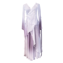 Ancient Qihuang classical dance costume for women elegant and fairy-like body gauze practice suit large skirt Hanfu performance suit