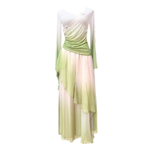 Ancient Qihuang classical dance body rhyme gauze dance performance suit Chinese folk dance practice suit body suit culottes