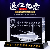 Veterans souvenir gifts type 05 amphibious assault vehicle crystal model to send veterans comrades and soldiers to change careers gifts