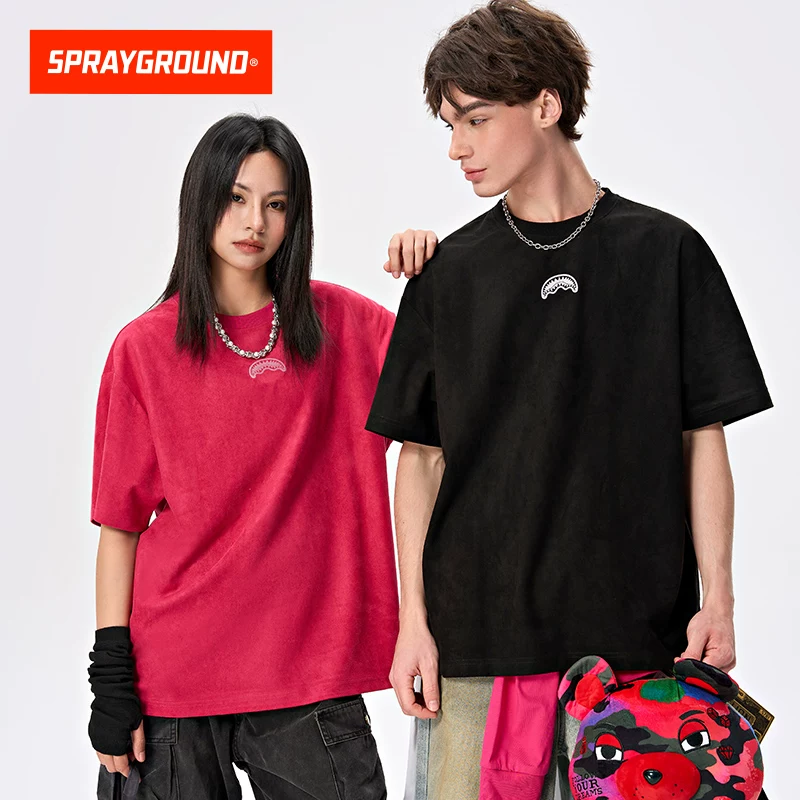 SprayGround Shark, летняя трендовая футболка с коротким рукавом, американский стиль