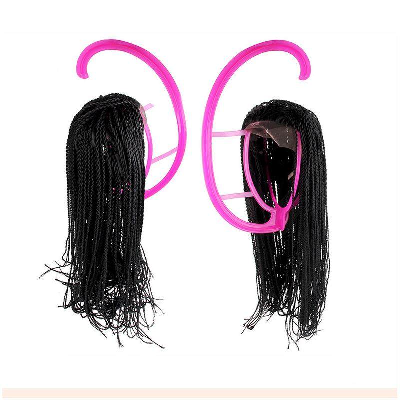 Suspended wig hook brace brace brace for hairpiece frame hairdressing home containing layer shelving headgear shelving display shelf