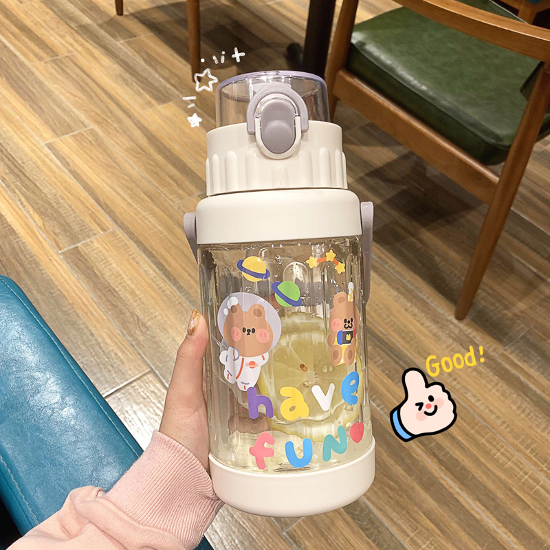 Yang Beyond The Same Kettle Summer Large Capacity Water Cup Children Drink Water Cups With Straws Ultra Big Numbers Out Portable