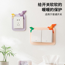 Switch frame cover soft silicone paper crane switch frame cover creative socket decorative frame wall sticker silicone protective cover