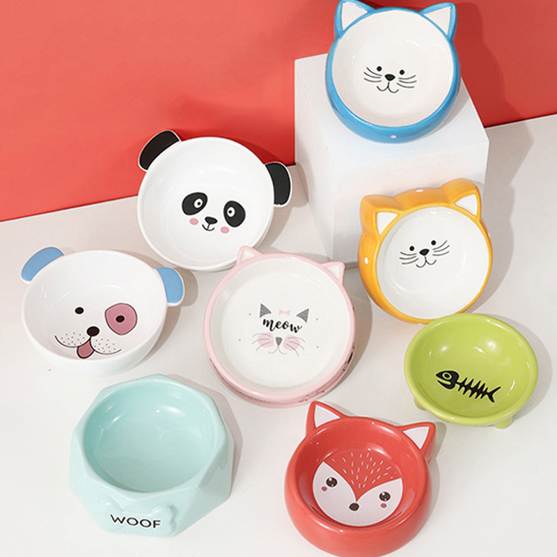 Cat Bowl Ceramic Pet Bowl Dog Bowl Cat Food Bowl dog Cat Food Basin Dogs Puppies Water Bowls Cat Food Cat Food