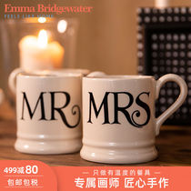 Emma Bridgewater Valentines Day Gift Pair Cup Black Letter Ceramic Mug Set Coffee Water Cup