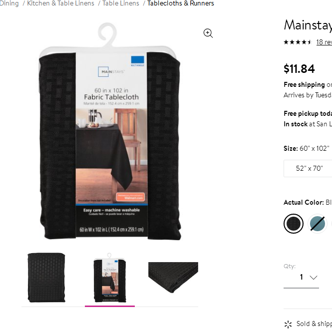 Life requires ritual sensation Walmart is in the sale of a rectangular table cloth 0 62kg