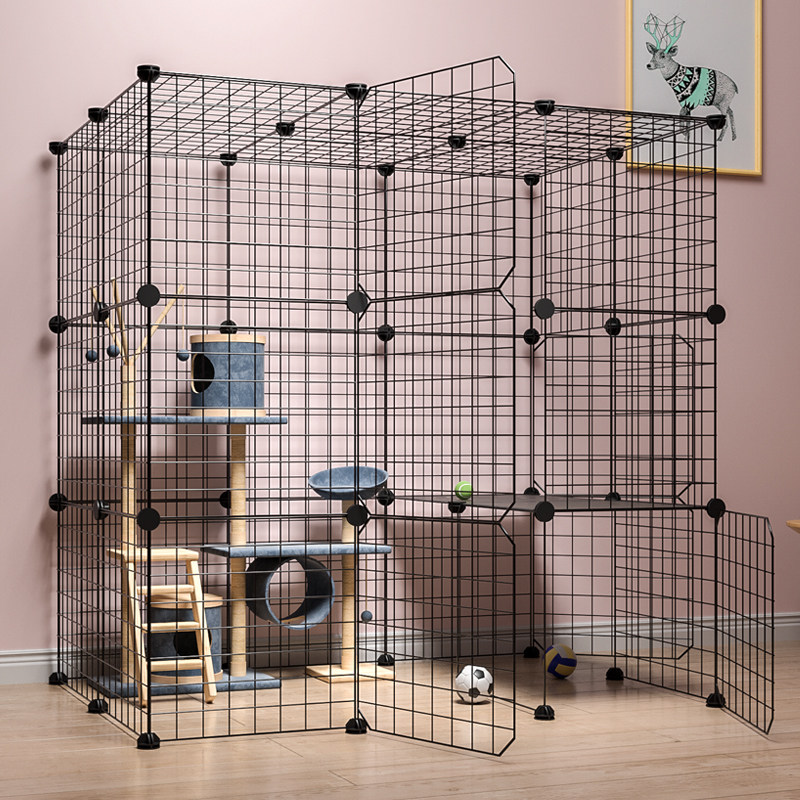 Cat cage cat villa indoor three-storey home oversized free space with toilet small cat house clearance cat litter