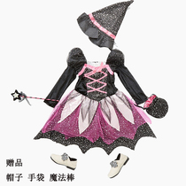 Halloween Childrens Clothing Girl Little Witch Princess Dresses Pumpkin Kindergarten Cosplay Makeup Dance Performance Wear