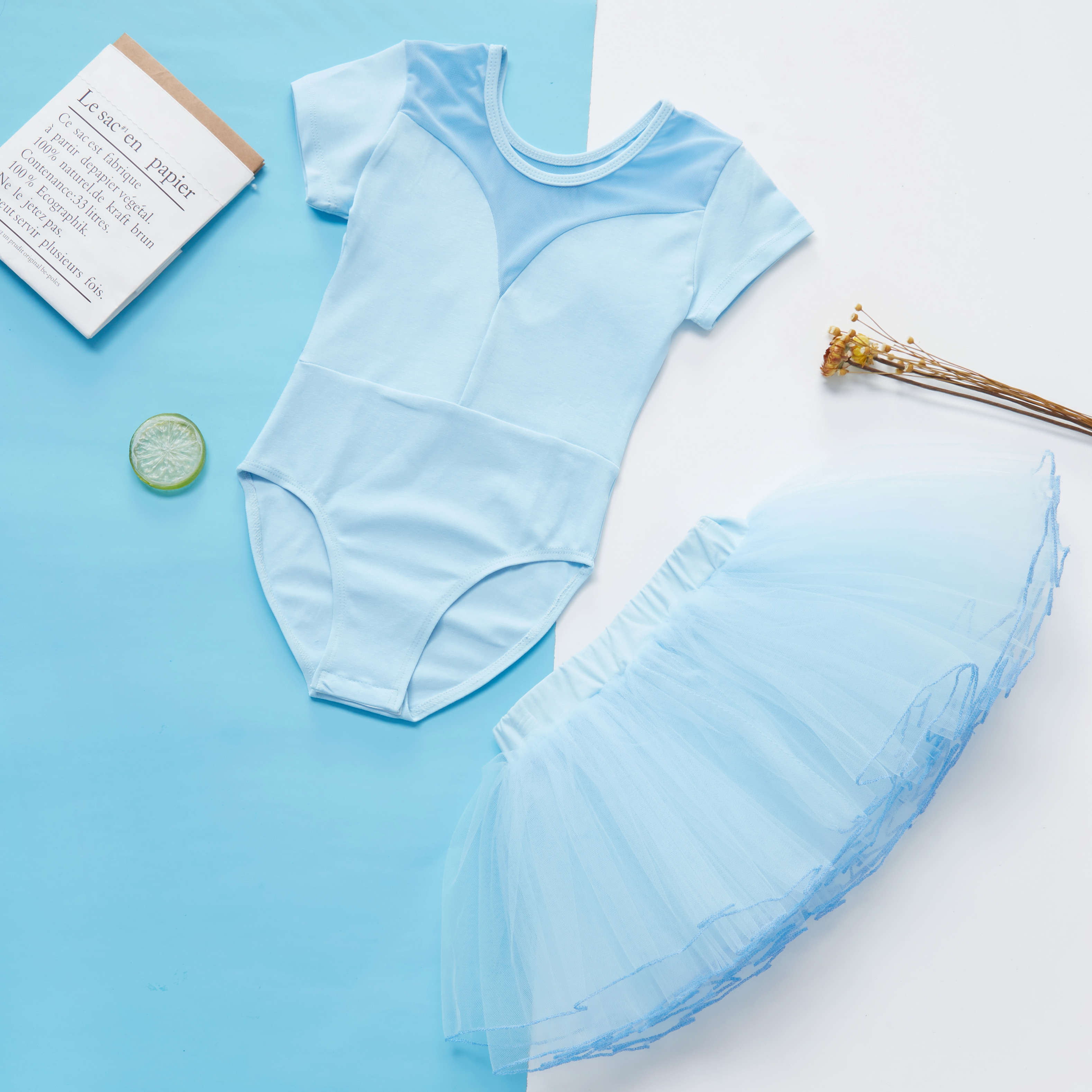 Dance suit Children's Women Summer Chinese Dance Two-style Dance Dress Girl Ballet Dresses Girl Short Sleeves