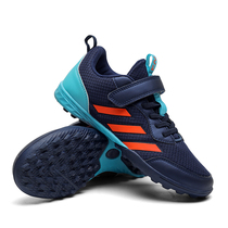 Spring childrens football shoes mesh breathable mens broken nails primary school students boys and girls Velcro anti-knight riding boots