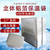 Aluminum Foil Insulation Bag Tin Paper Insulation Bag Disposable Thickened Barbecue Takeaway Package Frozen Solid Fresh Preservation Cold Bag