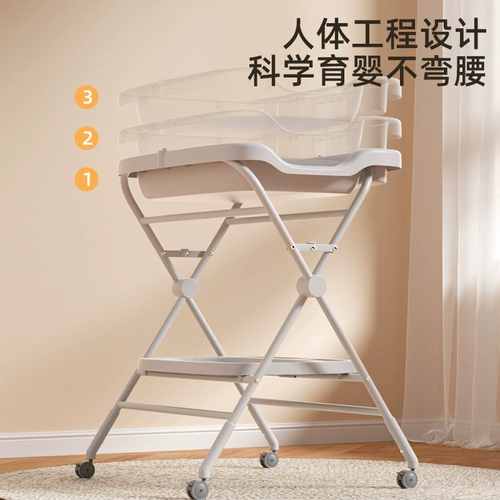 Детский складной универсальный пеленальный столик для новорожденных