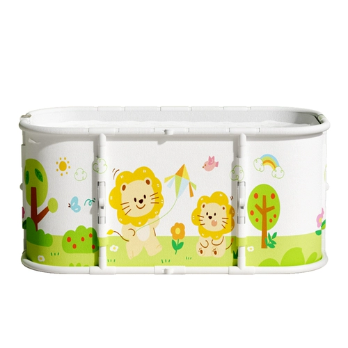 Детский бассейн для плавания для домашнего использования, средство детской гигиены, складная большая ванна с сидением