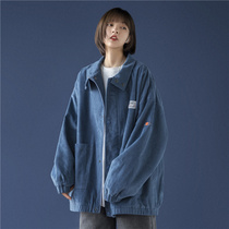 Lamp core suede tooling jacket female Chains 100 lap spring autumn Korean version loose bf retro port taste net red fried street clothes