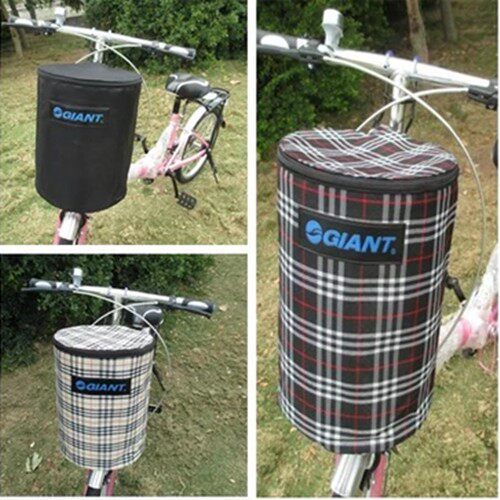 Giant Merida suitable for folding car front basket waterproof thickened canvas bicycle basket with cover basket