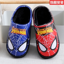  Childrens cotton slippers waterproof men and women children winter warm cartoon indoor children baby thickened cute non-slip pu