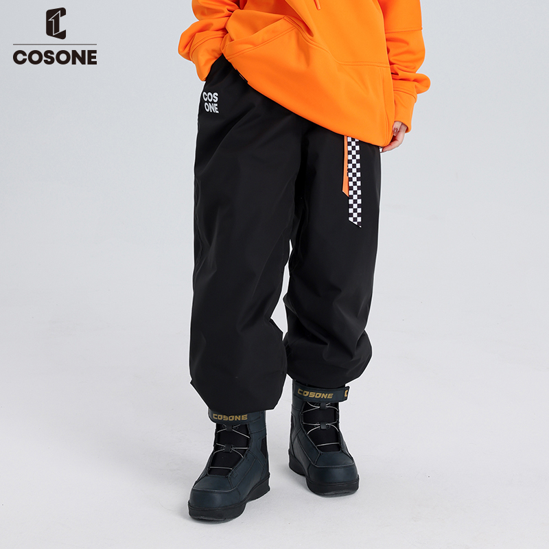 COSONE Veneer Widening Ski Pants Women's Double Board Ski Pants Male Waterproof Windproof Wear-resistant working dress Hip Hop 100 lap-Taobao