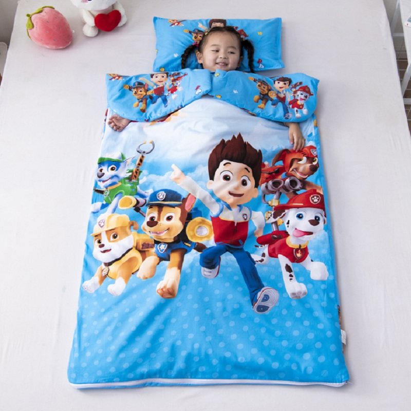Children's sleeping bag anti-kicking quilt autumn and winter cotton thickening medium-child baby thermostatic artifact can be machine-washed four seasons Universal