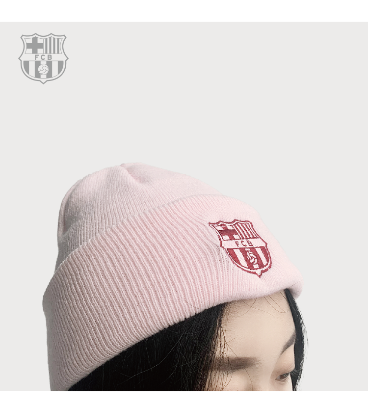 Barça Official Winter Pink Wool Knitted Hat