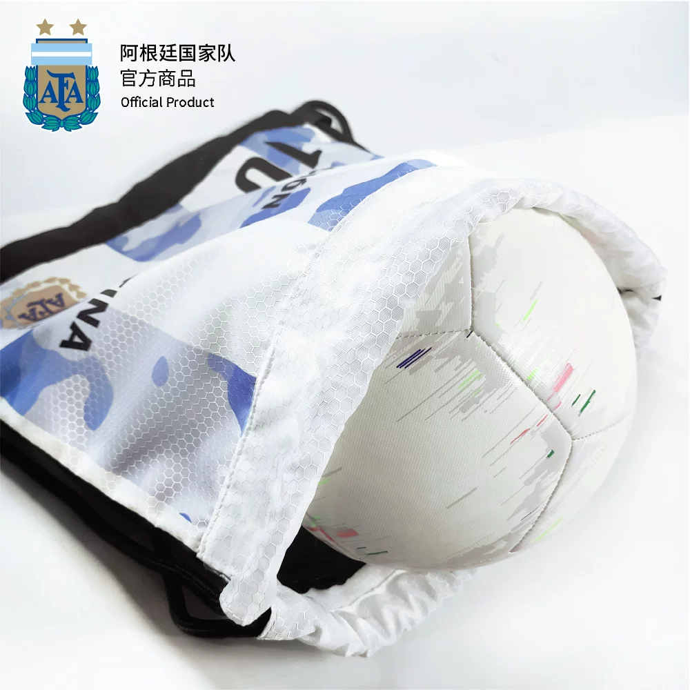 Football sports bag, backpack, storage system, drawstring