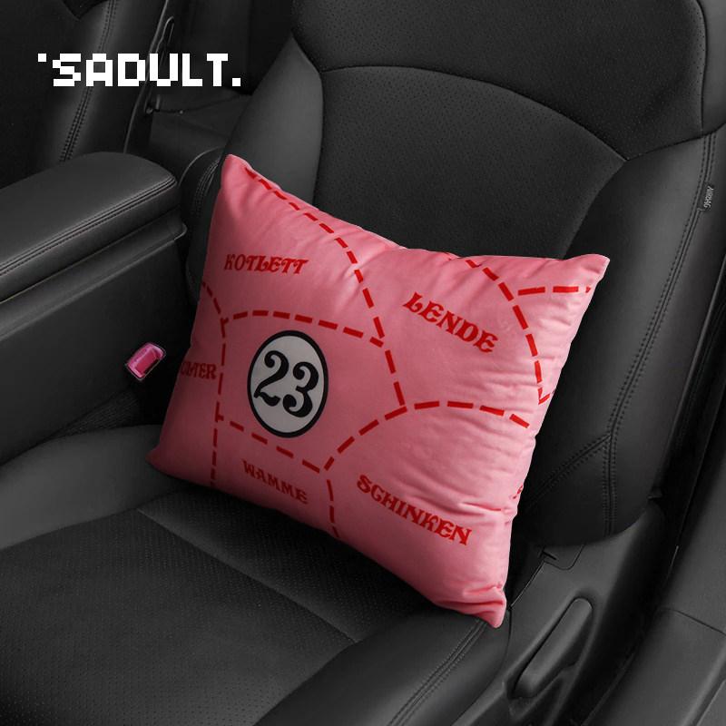 Lovely pig cars waist back seat cushion cushion in cars interior supplies for four seasons