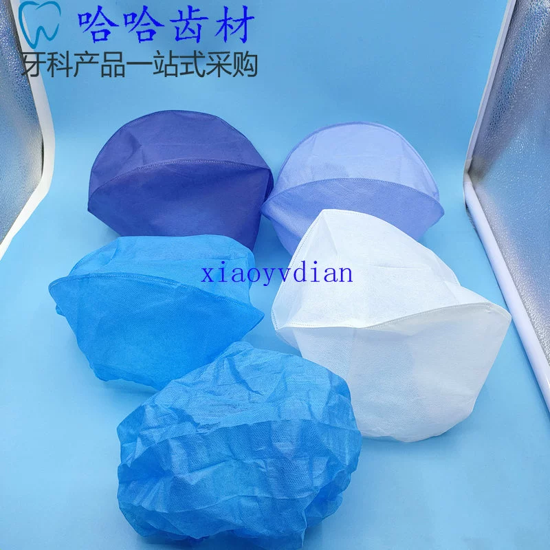 nón y tế Dùng Một Lần Mũ Bác Sĩ Dày Vải Không Dệt Mũ Miệng Y Tá Phẫu Thuật Mũ Tròn Chống Dầu Khói Chống Bụi Hood Nha Khoa mũ phòng sạch màu trắng mũ tĩnh điện nam