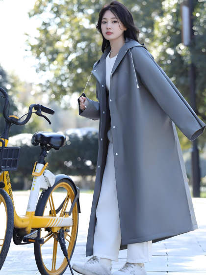 eva磨砂成人非一次性雨衣新款加厚长款轻便携式男女通用制定logo