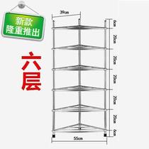 Bathroom washbasin storage kitchen basin stainless steel rack floor-standing thickened shelf storage triangle