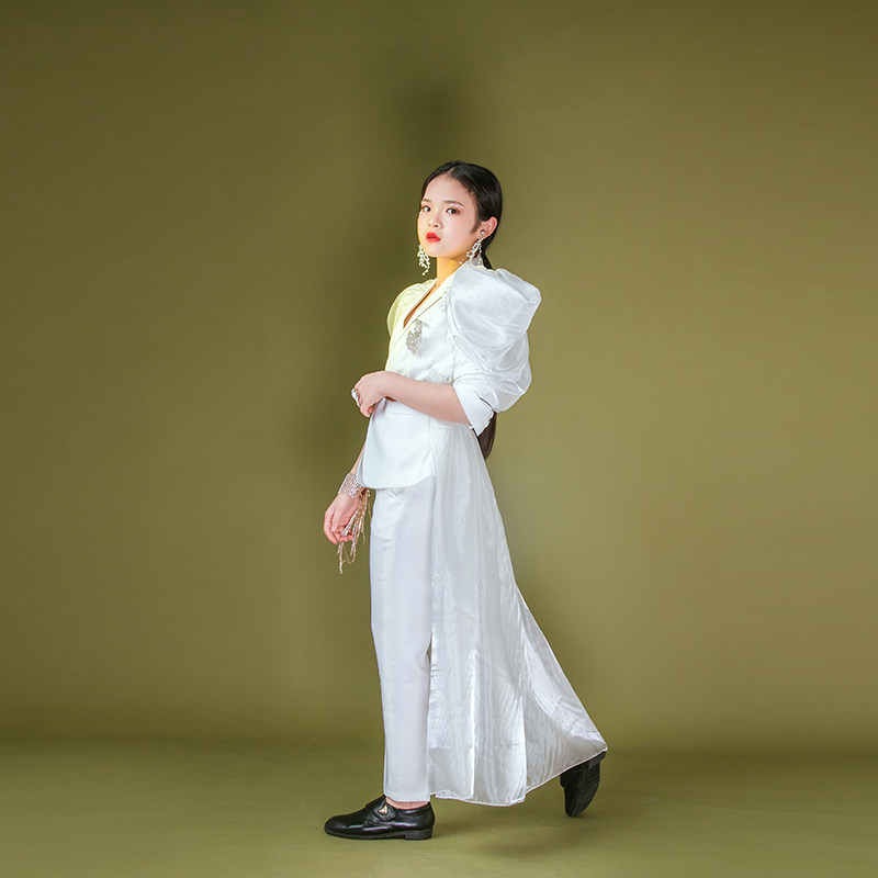 Girls performance clothing children's suits fashion domineering show handsome high-end personality dress tide