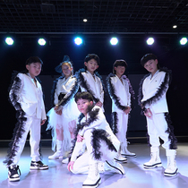 Childrens white suit suit fashion catwalk show costume in the big boy domineering opening dance high-end personality national tide suit