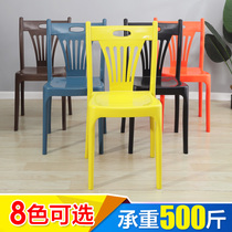 Plastic Leaning Back Chair Adults Thickening Home Dining Table And Chairs Big Row Stalls Night Market Stall Barbecue Chairs 45cm High Bench
