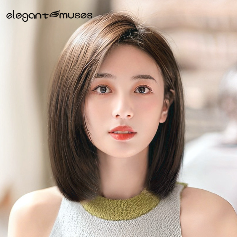 Wig real hair All true man new headgear style left partial woman with long hair hairstyle Natural minus age wig sleeve-Taobao