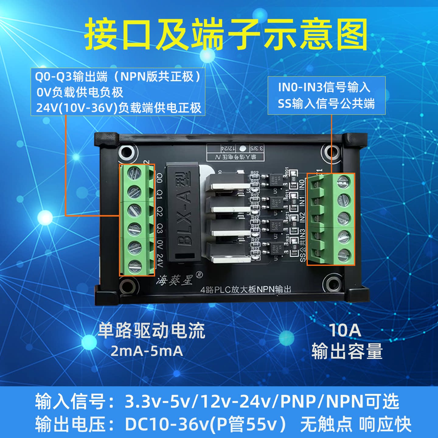 4路PLC输出放大板PNP光耦隔离选型，2026年如何匹配直流负载？