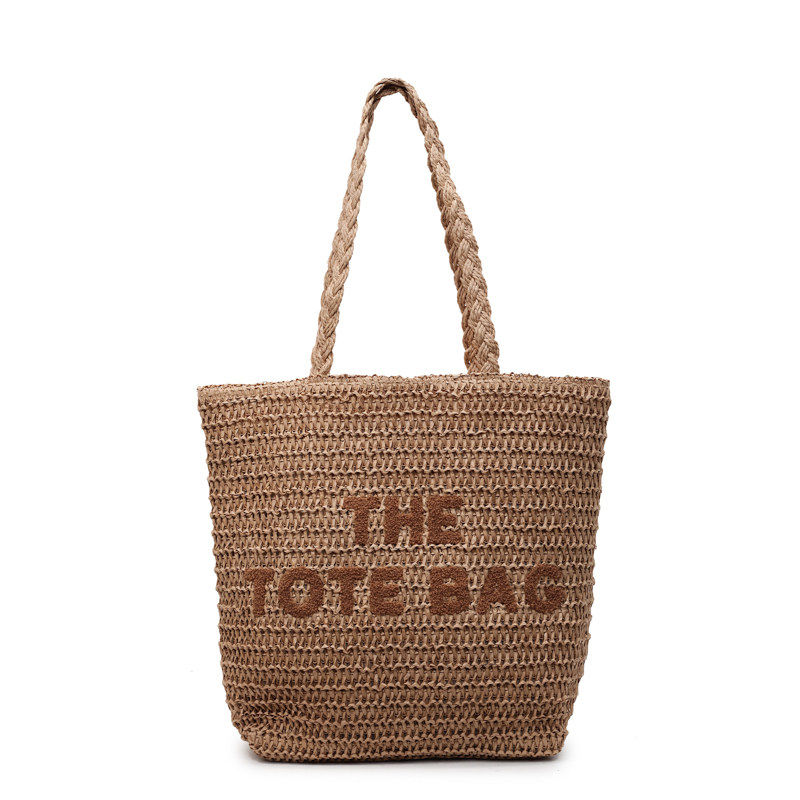 Japanese Fashion Woven Bag For Women 2026 New Large Capacity Vacation Straw Shoulder Bag - Thumbnail 5