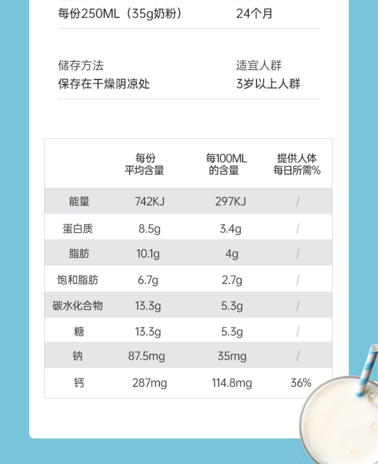 蓝胖子牛奶粉脱脂无糖低全脂学生男0脂肪