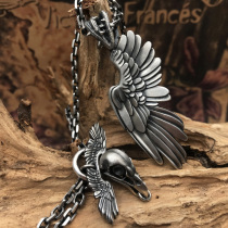 Hand Craftsman handmade original design Custom silver jewelry Freedom wings Wings 925 sterling silver mens pendant necklace pendant